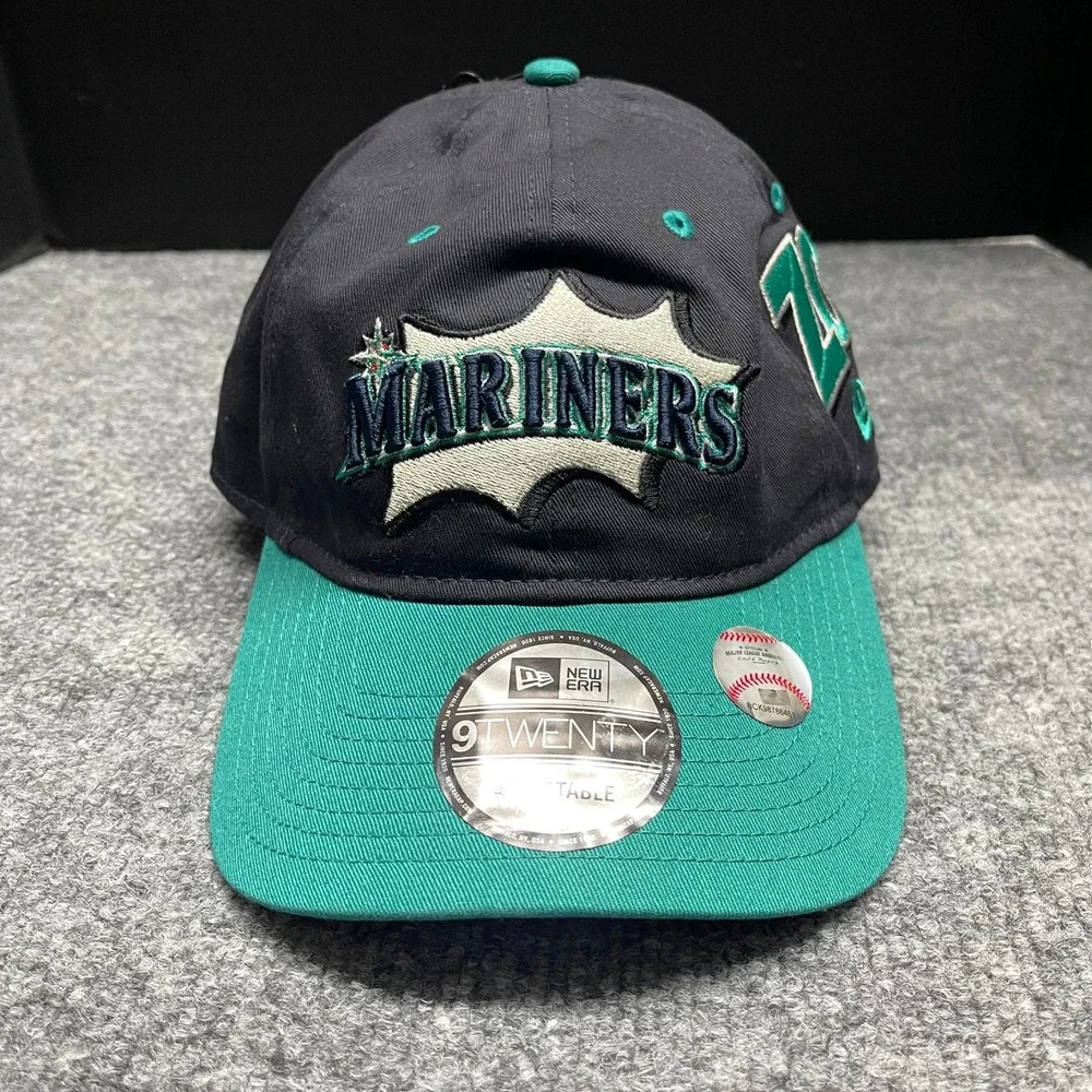 Seattle Mariners Hat Cap Men Navy Teal Diamond Hero Zoom Undrerbrim MLB RARE NEW